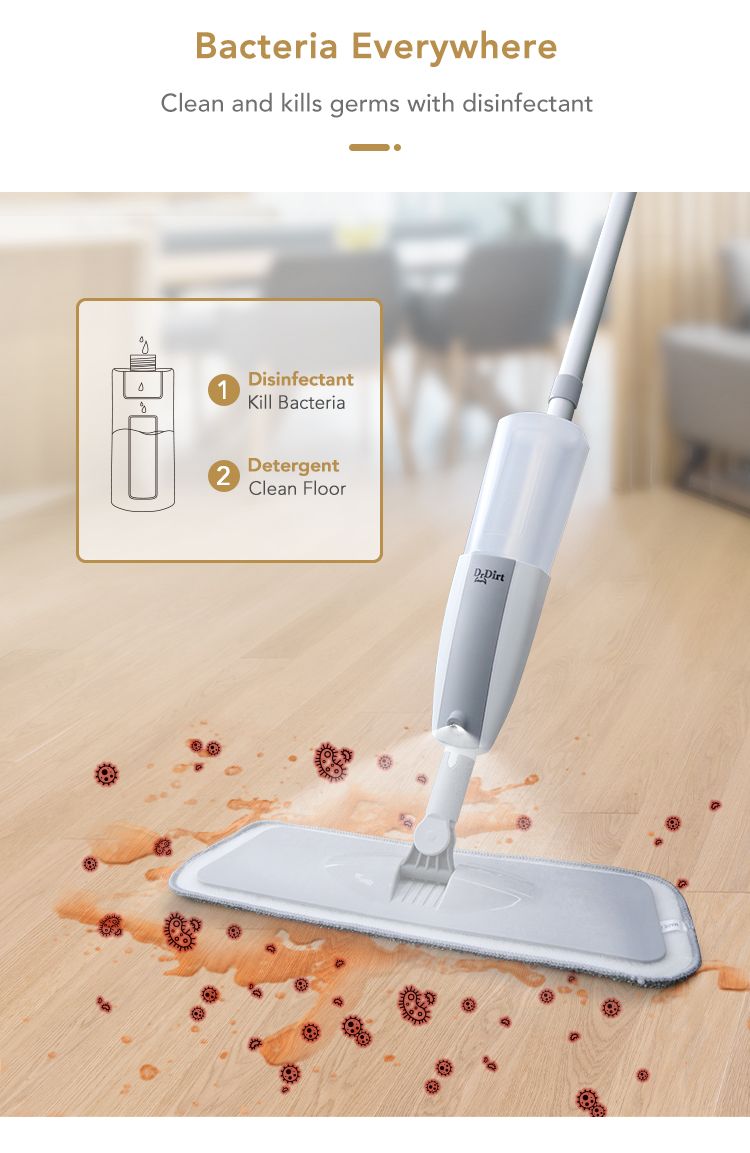 Dr.Dirt Spray Flat Mop Complete - Cleanic Cleaning Equipment